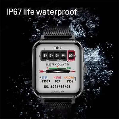 Bluetooth Answer Call Smart Watch Full Touch Dial Call Fitness Tracker Ip67 • $139