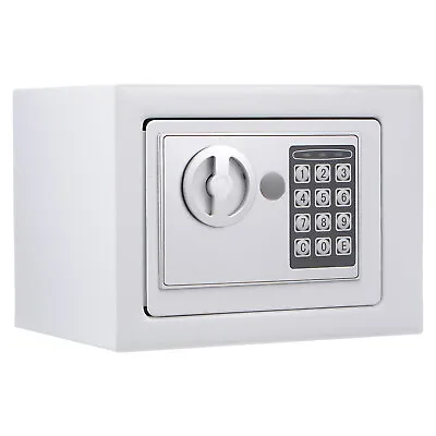 Small Safe Box Digital Electronic Security Safe Box For Home White • $35.99