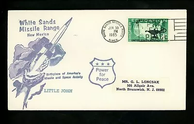 US Space Cover Rocket LITTLE JOHN Launch White Sands Missile Range NM 6/30/1965 • $6.99