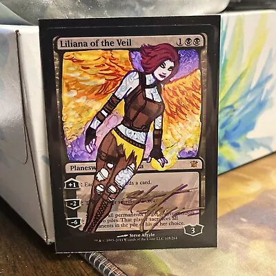 Liliana Of The Veil Altered And Signed By Steve Argyle Mtg  • $175