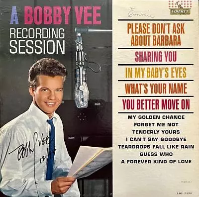 BOBBY VEE HAND SIGNED AUTOGRAPH LP ALBUM W/LETTER  RECORDING SESSION  • $27.65