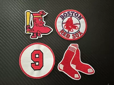 (4) Boston Red Sox Ted Williams #9 Retro Throwback Logo Patches New Old Stock • $15