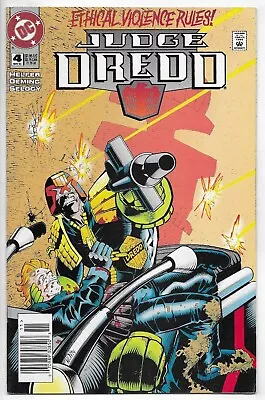 Judge Dredd #4 MODERN AGE DC COMIC BOOK UK Sci-Fi Hero Movie 1994 Newsstand SP • $0.99