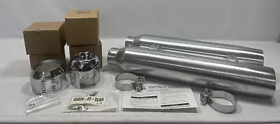 $386.99 • Buy NOS OEM Harley Davidson Brushed Silver V-Rod Muffler Kit 65039-05 VRSCR VRSCRD