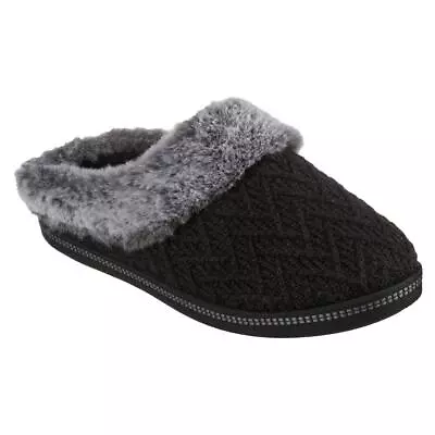 £26.95 • Buy Skechers Cozy Campfire Home Essential Black Faux Fur Vegan Slippers 167225/BLK