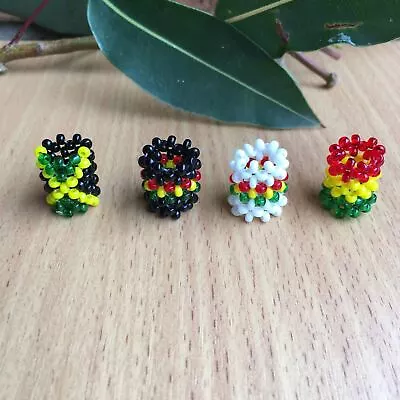 4 Mixed Rastafarian/jamaican/reggae Dreadlocks BEAD 8mm HOLE HAIR BEADS RLW318 • $13.05