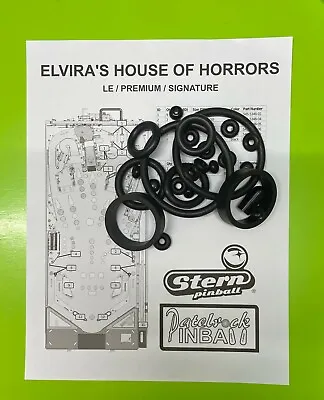 Stern Elvira's House Of Horrors Pinball Machine Rubber / Silicone Ring Kit • $29.99