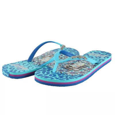 Ed Hardy Jungle Flip Flop For Women -Turquoise • $13.99