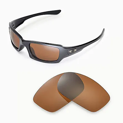 New Walleva Polarized Brown Replacement Lenses For Oakley Fives Squared • $8.50