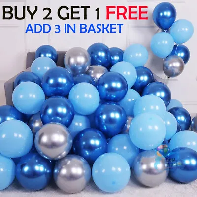 $12.96 • Buy 10-50 CHROME BALLOONS METALLIC LATEX PEARL 10  Helium/Air Wedding Birthday Party