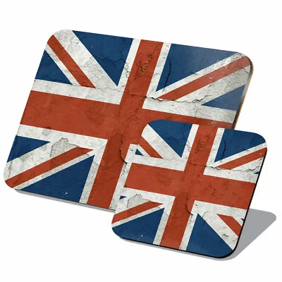 1x Cork Placemat & Coaster Set - Distressed Union Jack British Flag #16072 • £14.99