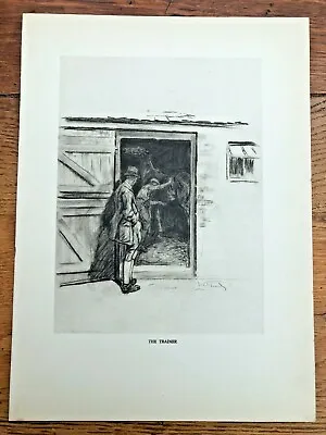 £12.99 • Buy Original 1934 Lionel Edwards Print . The Trainer .