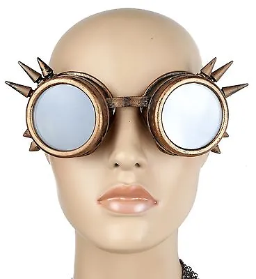 Goggles Antique Copper Cyber Punk Biker Gothic Cosplay Aviator Burning Man • $12.99