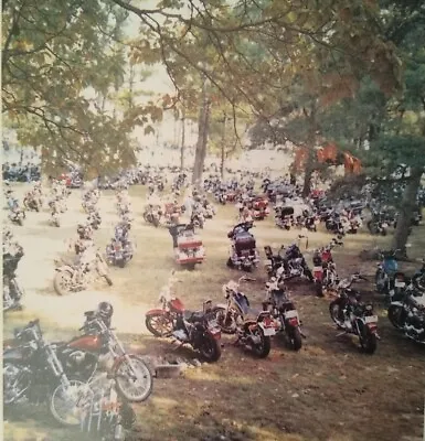 Motorcycle Biker Rally Card Harley Davidson Pit Bull Graphics Eureka Ca Vintage • $9.99