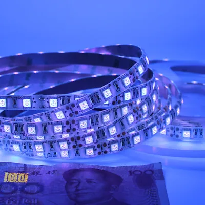 £2.27 • Buy REAL UV Ultraviolet Strip Light Tape Light SMD 5050 3528 LED Blacklight 1m 5m DC