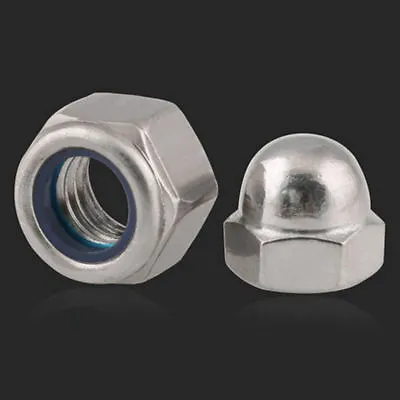 1/4-20 5/16 10# 3/8 3/16 1/2 Stainless Steel Nylon Inset Hex Lock Nuts Acorn Nut • $3.51