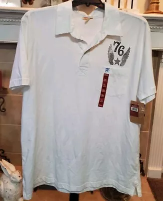 NWT Mossimo Polo Shirt White Short Sleeve 76 Size XXL • $10