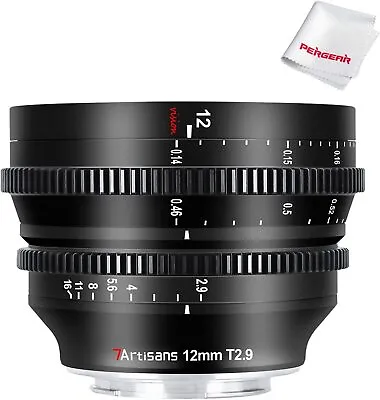 7artisans 12mm T2.9 Wide-angle Cine Lens For Fuji X-mount Cameras XS10 X-T200 • £339