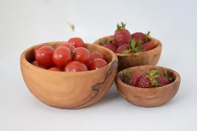 Olive Wood Bowls Set Of 3 - Diametre Ø13*11 * 8cm  • £29
