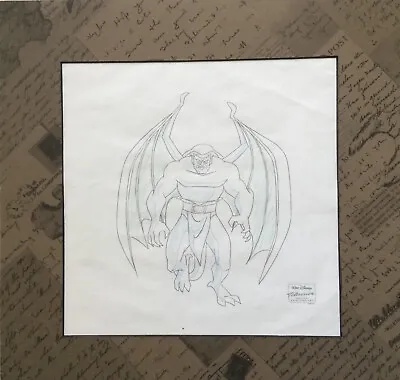 Goliath Gargoyle Matted- Original Walt Disney Drawing TELEVISION ANIMATION ART • $380