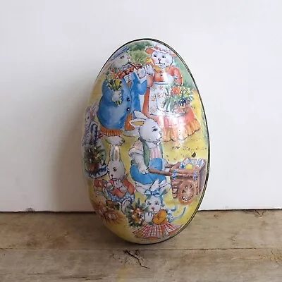 Vintage Tin Easter Egg Container Large • $14
