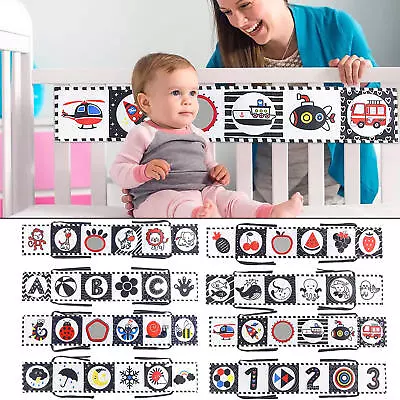 Black And White High Contrast Sensory Baby Toys Baby Soft Book Early Education • $18.89