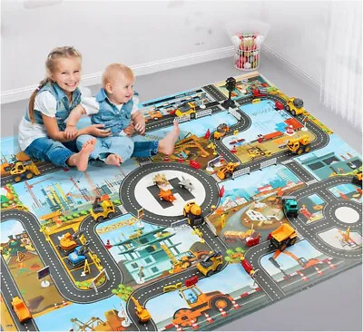 City Road PlayMat Kids Childrens Car Road Carpet Rug Toy Mat Waterproof Truck • £8.87