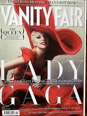 Vanity Fair Magazine January 2012 Iconic Lady Gaga Cover • £7.50