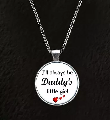 Daddy's Little Girl 18  Silver Plated Necklace Daughter Dad Birthday Gift R115 • $11.82
