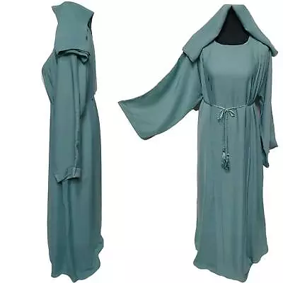 Luxury Women Aqua Mist Abaya With Inner Slip • $57.49