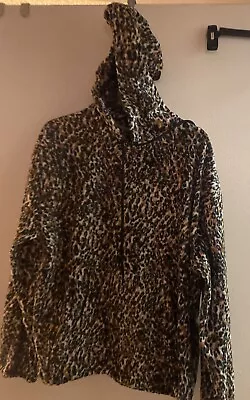 Volcom Womens Leopard Print Hoodie Large Bust 46” Fleece • $15.30