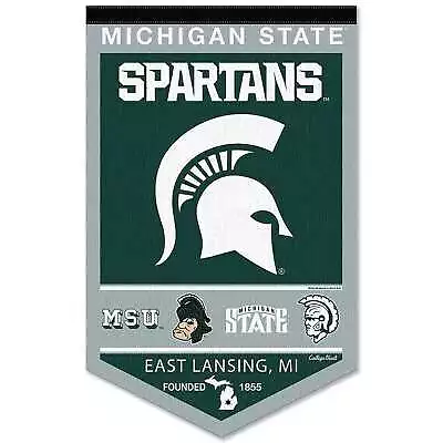 Michigan State Spartans Heritage Logo History Banner Pennant • $19.95