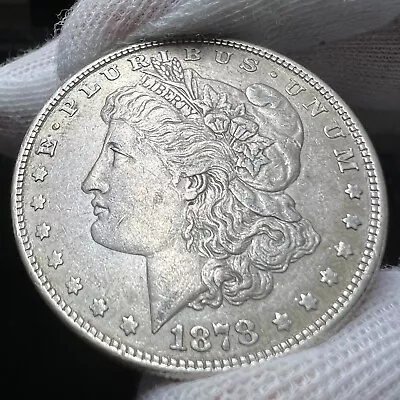 1878 - 8 Tail Feathers Morgan Silver Dollar Grades At About Uncirculated #2833 • $154.95