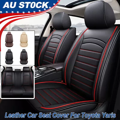 2024 Breathable Leather Car Seat Covers Front/Full Set Cushions For Toyota Yaris • $105.73