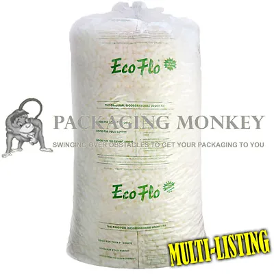 Ecoflo Quality Biodegradable Loose Void Fill Packing Peanuts *ALL QUANTITIES* • £8.95