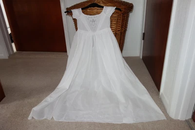 £10 • Buy  Vintage Antique Fine White Cotton Christening Gown 