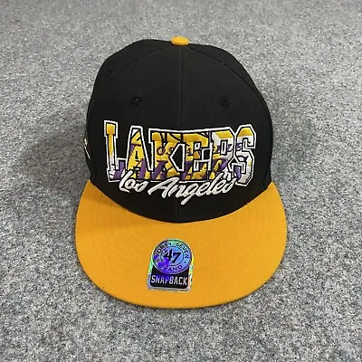 £17.74 • Buy Forty Seven Brand NBA LA Lakers Hardwood Classics Snapback Flat Cap OS Black