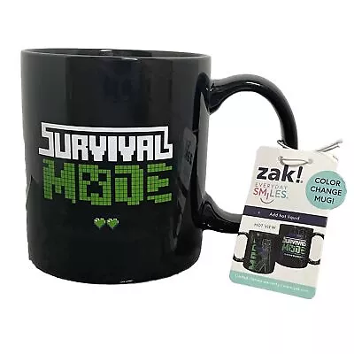 Minecraft Survival Mode 21oz Color Change Ceramic Coffee Mug Zak Designs Mojang  • $17.95