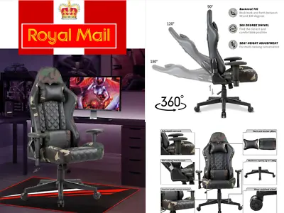 £89.99 • Buy Ergonomic Gaming Home Office Swivel Computer Recliner Chair, Computer Chair Uk