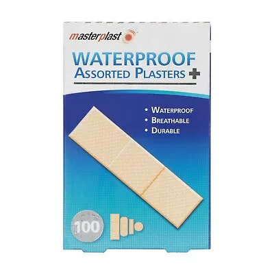 Masterplast Waterproof Assorted Plasters Pack Of 100 • £2.85