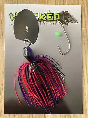 WHACKED LURES AUS ~ 1oz 'Rig Your Own Trailer' CHATTERBAIT ~ EVIL PURPLE • $13.50