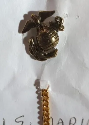 Vintage US Marine Corps Eagle Tie-Tack Pin- Gold Tone U.S Military Pin Tack. • $5.99