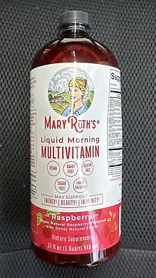 Mary Ruth’s Liquid Morning Multivitamin Vitamins Raspberry 32 Fl Oz - Exp 08/25 • $37.99