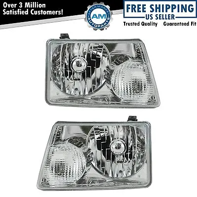 Headlights Headlamps Left & Right Pair Set For 01-11 Ford Ranger Pickup Truck • $44.77