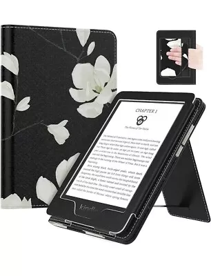 Kindle Case 6  (2016 8 Gen 2019 11 Gen 2022 11 Gen) Magnolias Black Auto Sleep • $12