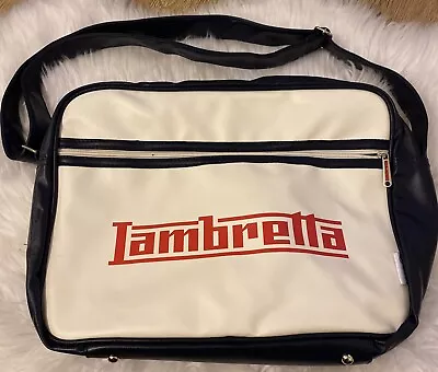 Lambretta Retro Flight Faux Leather Zipped Cross Body Satchel Bag • £16.99