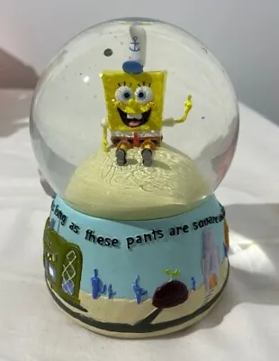 VTG Spongebob Squarepants Enesco Snow Globe Music Box Theme Song 2003 WORKS EUC • $47.42