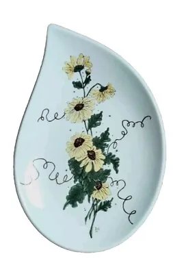 Vtg Hand Painted Teardrop Floral Decorative Plate Granny Core Cottage Core • $12.99