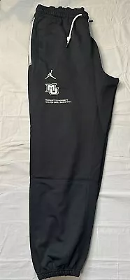 Air Jordan Player Issued Marquette Basketball Black Dri-Fit Sweatpants Men’s XL • $100