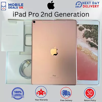 Apple IPad Pro 2nd Gen 10.5  64GB WIFI & Cellular Rose Gold Pristine A++ Grade • £249.99